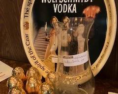 Vintage Vodka Set with shot glasses 