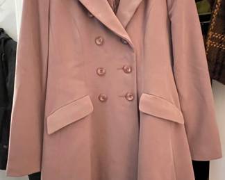 asos pink shift coat (size 10)