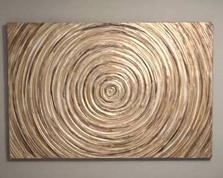 Large gold swirl wall art