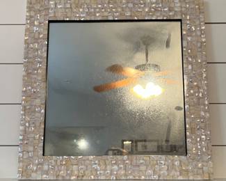 Shell framed mirror