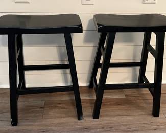 Black wood stools