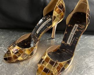 Manolo Blahnik mosaic sandals  (size 7.5)