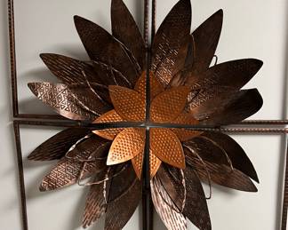 4 panel metal wall art