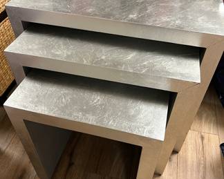 Z Gallerie silver stacking tables