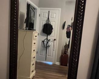 Large framed floor mirror
