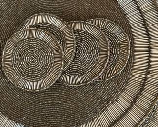 Z Gallerie beaded placemats and coasters