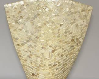 Z Gallerie shell mosaic vase