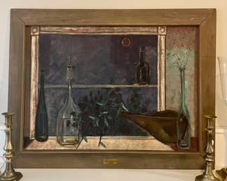 Jack Davidson “Red Moon” oil on canvas