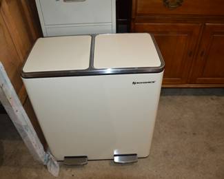 double sided trash can