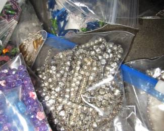 Beads, trims, buttons