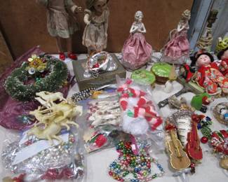 Boudoir lamps, vintage/antique Christmas