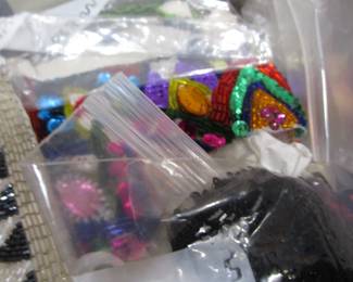 Trims, beads, buttons
