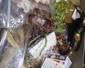 Trims, beads, buttons