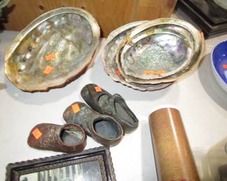 Shells, baby shoes