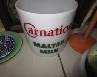 Nice old Carnation milk glass