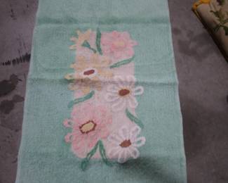Vintage chenille bathroom rugs