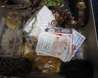 Trims, beads, buttons