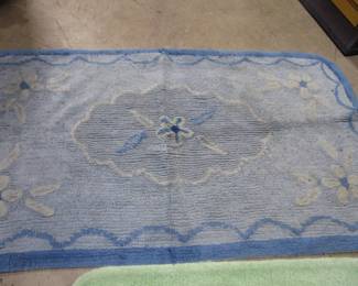 Vintage chenille bathroom rugs