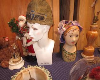 Revlon store display, antique hat