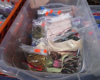 Trims, beads, buttons, appliques, sewing supplies