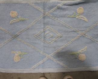 Vintage chenille bathroom rugs