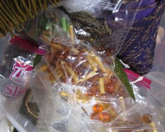 Trims, beads, buttons