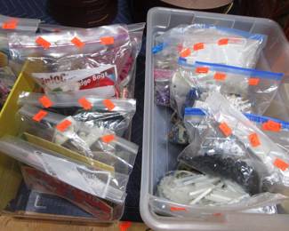 Trims, beads, buttons, appliques, sewing supplies