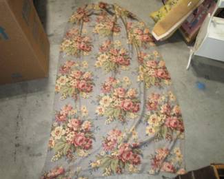 Barkcloth large drape panel (only 1)