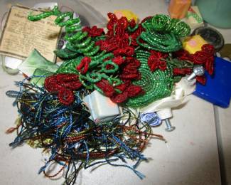 Trims, beads, buttons