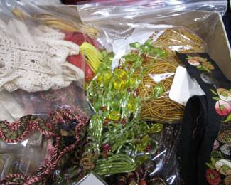 Trims, beads, buttons