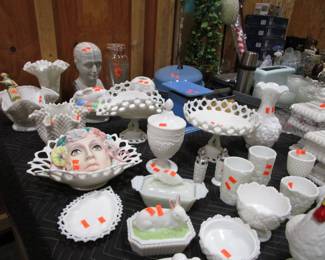 Milk glass collection
