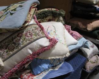 Tons of antique pillows
