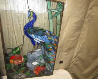 Peacock stained glass
