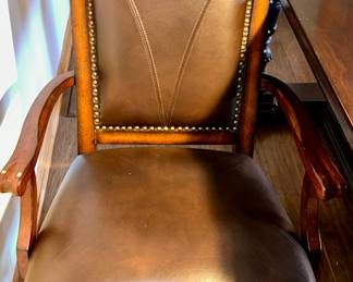 Leather Office Chair with Nailheads