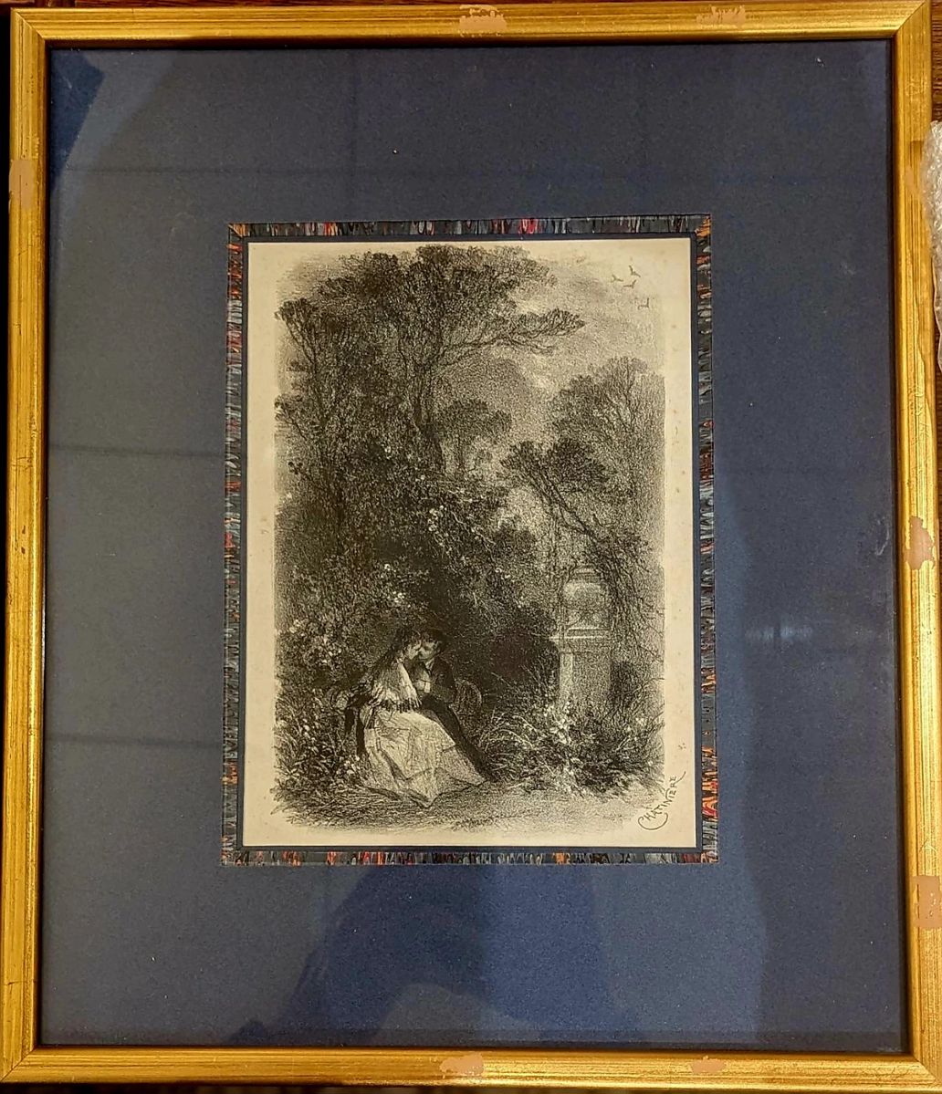 One of Six signed and framed Etchings by Antonin Marie Chatiniere...French Victorian!!..stunning!