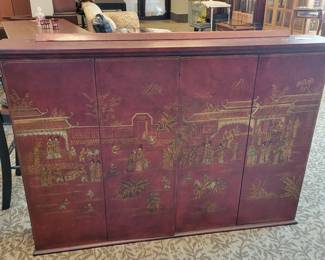 TV wall covering Chinoiserie style 