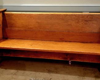 Amazing church bench makes a great Seat for porch 