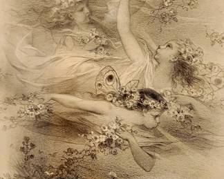 One of Six signed and framed Etchings by Antonin Marie Chatiniere, ,French Victorian!!,,, stunning!