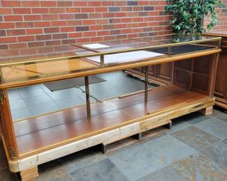 Amazing huge display cabinet, Wood, Marble, glass and tons of drawers on back of case