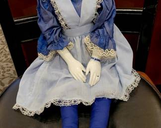 Blue Porcelain doll. 
Never seen one like this before