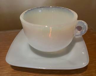 Effetre Murano Glass Tea Cup and Saucer
