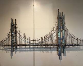 C. Jere Signed Golden Gate Bridge Wall Sculpture