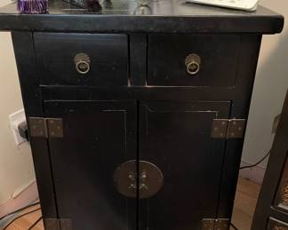Black and Bronze Accent Cabinet 