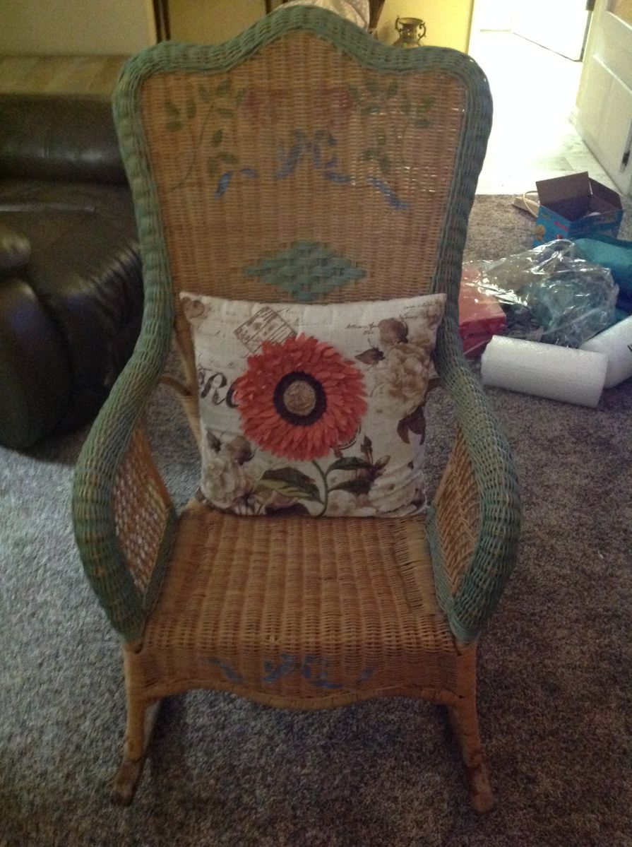 Beautiful wicker rocker