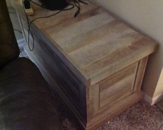 Grey storage box type table