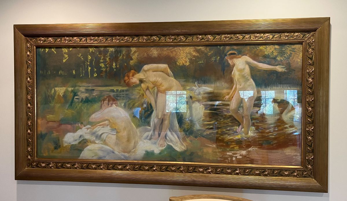 39. Signed Pastel by Leon Rotthier (82" x 43")