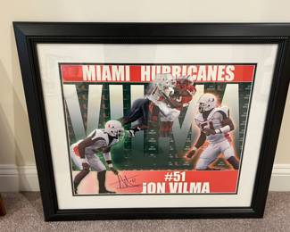 78. Signed Poster of Jon Vilma w/ Certificate of Authenticity (20" x 16")