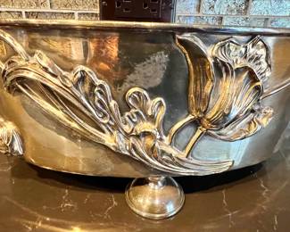 11. Silver Footed Planter (13" x 8" x 5")
