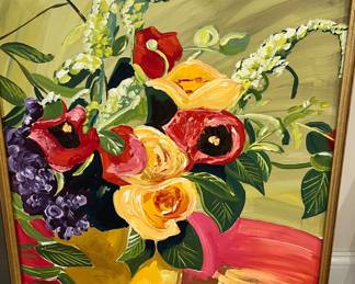 77. Signed Floral Still Life (25" x 31")