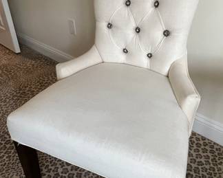 55. Pair of Tufted Back Side Chairs (24" x 24" x 38")